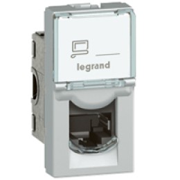 079462 Mosaic RJ45 FTP кат6 1мод алюминий Legrand