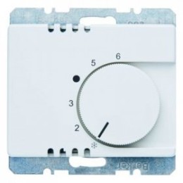 20260069 Регулятор температуры помещения с переключающим контактом и центральной панелью цвет: полярная белизна, с блеском Arsys Berker