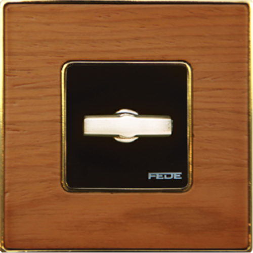 FD01311COB Рамка Vintage Wood Вишня / Золото 1-постовая Fede