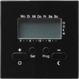 118647 Радиотермостат с таймером Черный Gira S-color