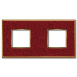 FD01332PROB Рамка Vintage Corinto Pompeired / bright gold 2-постовая Fede