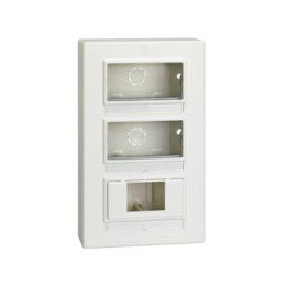 27864-35 Коробка на 4 механизма 27 серии и 1 автоматич. выключателя, накладной монтаж, 250х150х60мм, белый