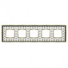 FD01344NEOB Рамка Vintage Porcelain Black LYS / Золото 4-постовая Fede