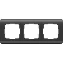 WL12-Frame-03 Рамка на 3 поста (графит) Stream Werkel a046317