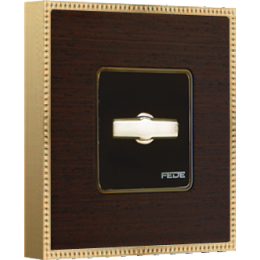 FD01451WOB Рамка Belle Epoque Wood Венге / Золото 1-постовая Fede