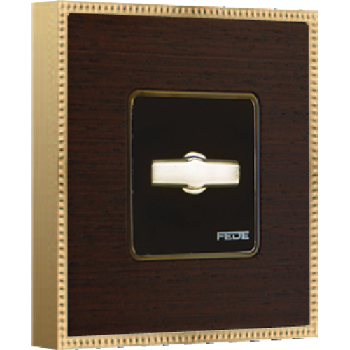 FD01451WOB Рамка Belle Epoque Wood Венге / Золото 1-постовая Fede