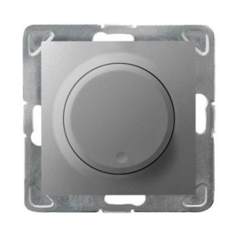 Ospel Impresja Серебро Светорегулятор поворотно-нажимной для нагрузки лампаминакаливания, галогенными и LED LP-8YL2/m/18