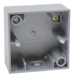 10419939 Коробка для наружного монтажа, 1-местная цвет: алюминий, матовый S.1 Berker