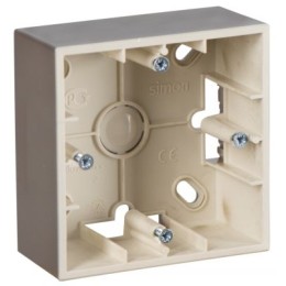 1590751-034 Монтажная коробка для накладного монтажа, 1 пост, шампань Simon 15