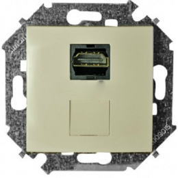 1591407-031 Розетка HDMI, слоновая кость Simon 15