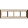 1724-846-500 Рамка Dynasty Латунь античная белая роспись 4-постовая ABB