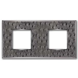 FD01322SCB Рамка Vintage Tapestry Alienasilver / bright chrome 2-постовая Fede