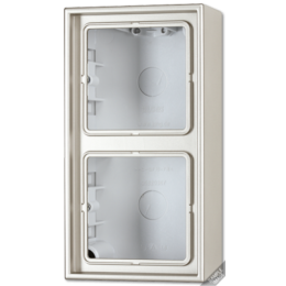 AL2582A-L LS 990 Алюминий Коробка 2-я для накладного монтажа с встроенной рамкой и основанием Jung LS серия