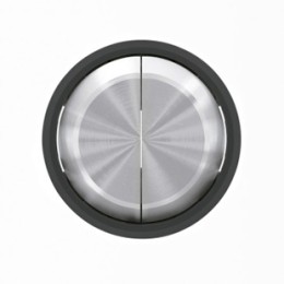 8611 CN Клавиша для выключателей/переключателей/кнопок 2-клав кольцо Стекло чёрное , ABB