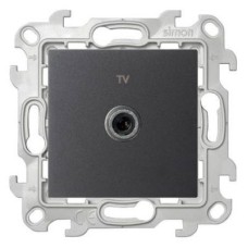 2450477-038 ТВ розетка одиночная, графит Simon 24 2450477-038 ТВ розетка одиночная, графит Simon 24