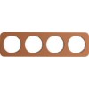 10142369 Рамка R.1 Кожа, белый 4-постовая Berker