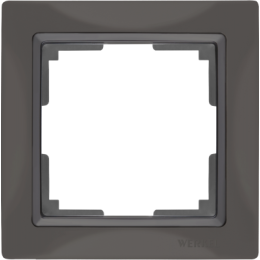 WL03-Frame-01 Рамка на 1 пост (серо-коричневый, basic) Snabb basic Werkel a036698