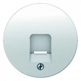 11702089 Центральная панель с заслонкой от пыли и полем для надписи, R.1, цвет: белый Berker