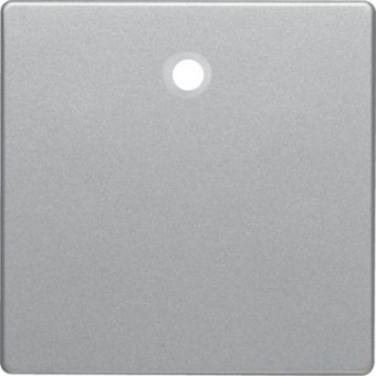11466084 Центральная панель для выключателей/кнопок со шнурковым приводом, Q.1/Q.3, цвет: алюминиевый, с эффектом бархата Berker
