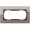 1002522 Рамка без перегородки Esprit Glass C Дымчатое стекло 2-постовая Gira