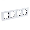 ATN320104 Рамка четверная Schneider Electric Atlasdesign Nature, белое стекло
