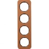 10142364 Рамка R.1 Кожа, черный 4-постовая Berker