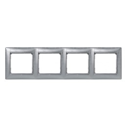 770344 Рамка Valena Модерн алюминий 4-постовая Legrand