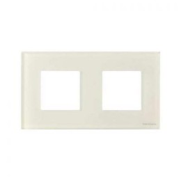 N2272 CB Рамка Zenit Белое стекло 2-постовая ABB