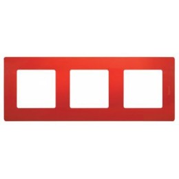 672533 Рамка Etika Красный 3-постовая Legrand