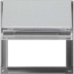 068065 Плата с крышкой с полем для надписи Алюминий Gira TX44