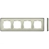8201640-248 Рамка декоративная, 4 поста, Select, Simon 82 Detail, слоновая кость-шампань