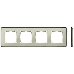 8201640-248 Рамка декоративная, 4 поста, Select, Simon 82 Detail, слоновая кость-шампань