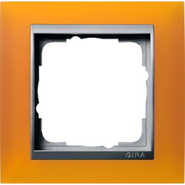 021169 Рамка Event Янтарный / Алюминий 1-постовая Gira