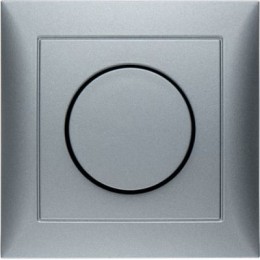 28199939 Поворотный диммер с накладкой и регулирующей кнопкой серия цвет: алюминий S.1 Berker