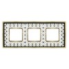 FD01473NEOB Рамка Belle Epoque Porcelain Black lys / bright gold 3-постовая гор/верт. Fede
