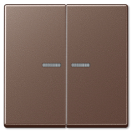 A595KO5MO Двойная клавиша на выключатель, с окошком, Mokka Jung A серия