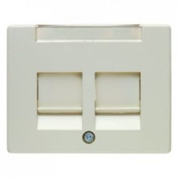 11820002 Центральная панель с заслонками от пыли и полем для надписи цвет: белый, с блеском Arsys Berker