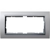 100236 Рамка без перегородки Event Алюминий 2-постовая Gira