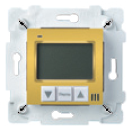 FD18000OB Термостат для теплых полов , цвет white + brass front cover bright gold FEDE