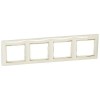 774154 Рамка Valena Слоновая кость / Золото 4-постовая Legrand