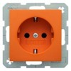 41438914 Штепсельная розетка SCHUKO цвет: оранжевый, с блеском S.1/B.3/B.7 Glas Berker