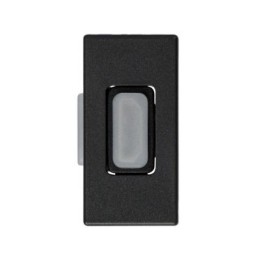 2701094-038 Розетка проходная угловая для подключения HDMI-разъёма аудио/видео v1.3, узкий модуль, Simon 27, графит