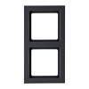 10126096 Рамка Q.3 Антрацит с эффектом бархата 2-постовая вертикальная Berker