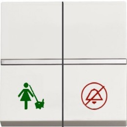 N2244.5 BL Механизм выключателя Не беспокоить/Уборка номера, 2-модульный, серия Zenit, цвет альпийский белый, ABB