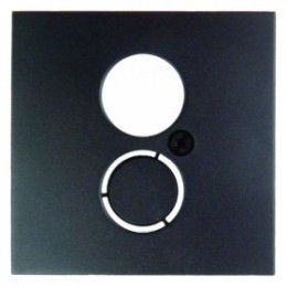 11961606 Центральная панель для розетки к громкоговорителю цвет: антрацит, матовый B.1/B.3/B.7 Glas Berker