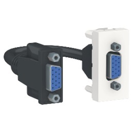 NU343218 Розетка HD15 female (VGA), 1 Модуль, Белый Schneider Electric