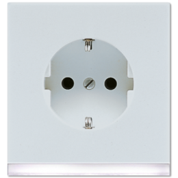 LS520-OLGLEDW SCHUKO-розетка с подсветкой LED Jung LS серия