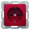 41431912 Штепсельная розетка SCHUKO цвет: красный, матовый S.1/B.1/B.3/B.7 Glas Berker