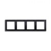 LS984SW Рамка LS 990 Черный 4-постовая Jung