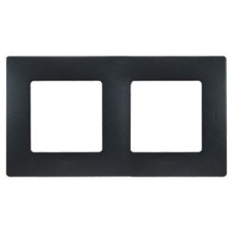 672582 Рамка Etika Антрацит 2-постовая Legrand